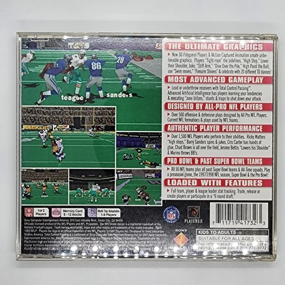 NFL GameDay 98 (Sony PlayStation 1, 1997) CIB TESTED